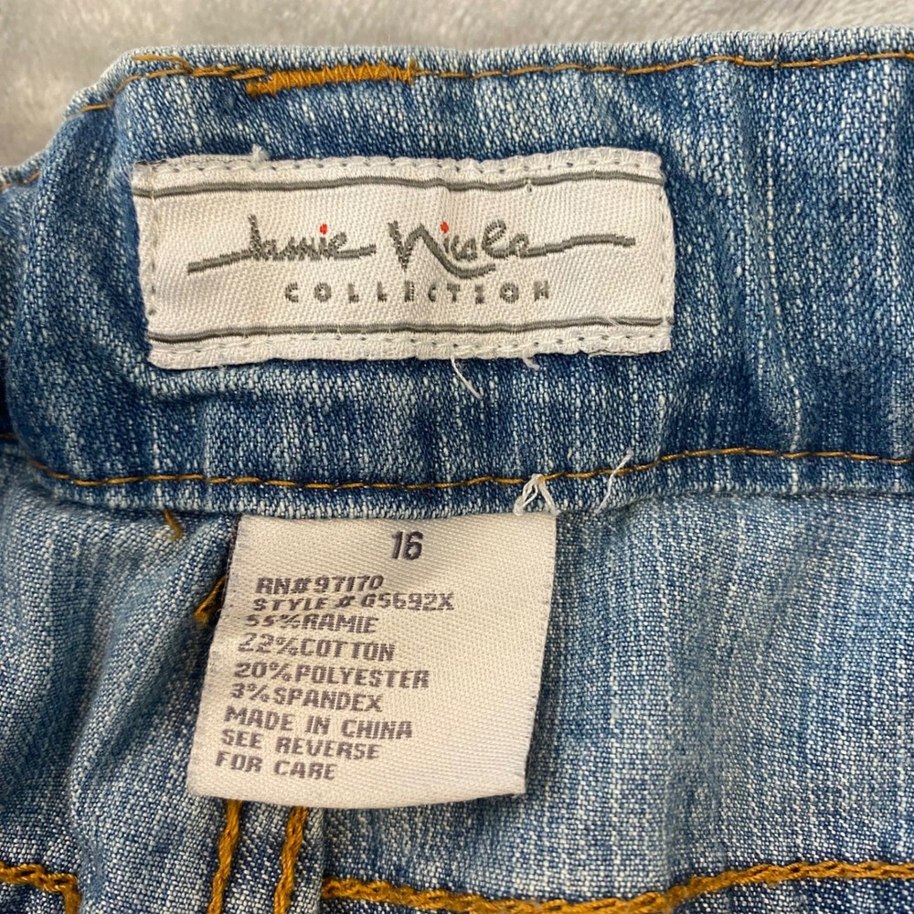 Jamie‎ Nicola Collection Women's Jeans Size 16 Light Wash Embroidered Artsy - Picture 3 of 9